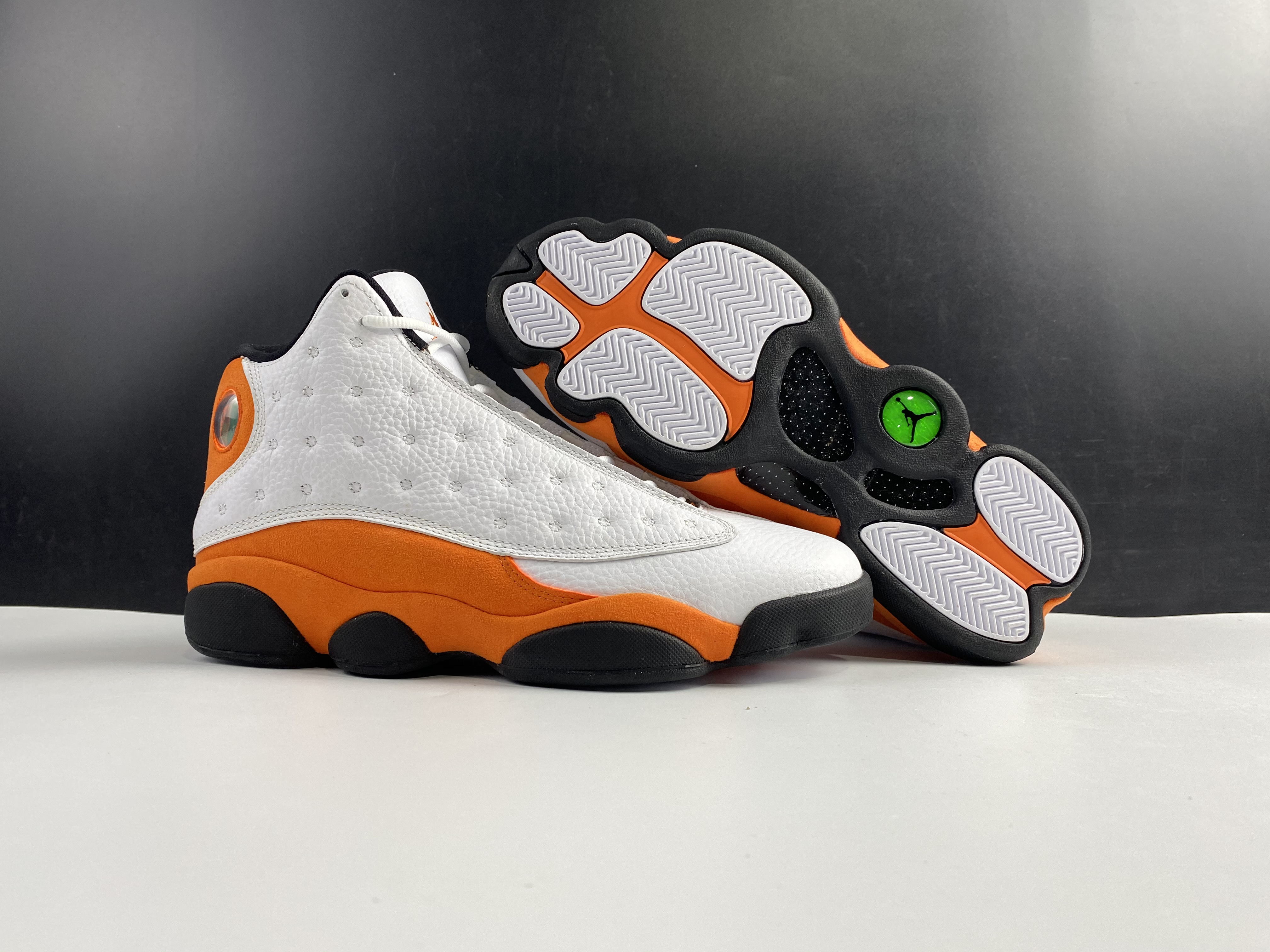 Air Jordan 13 White Orange Black Shoes - Click Image to Close